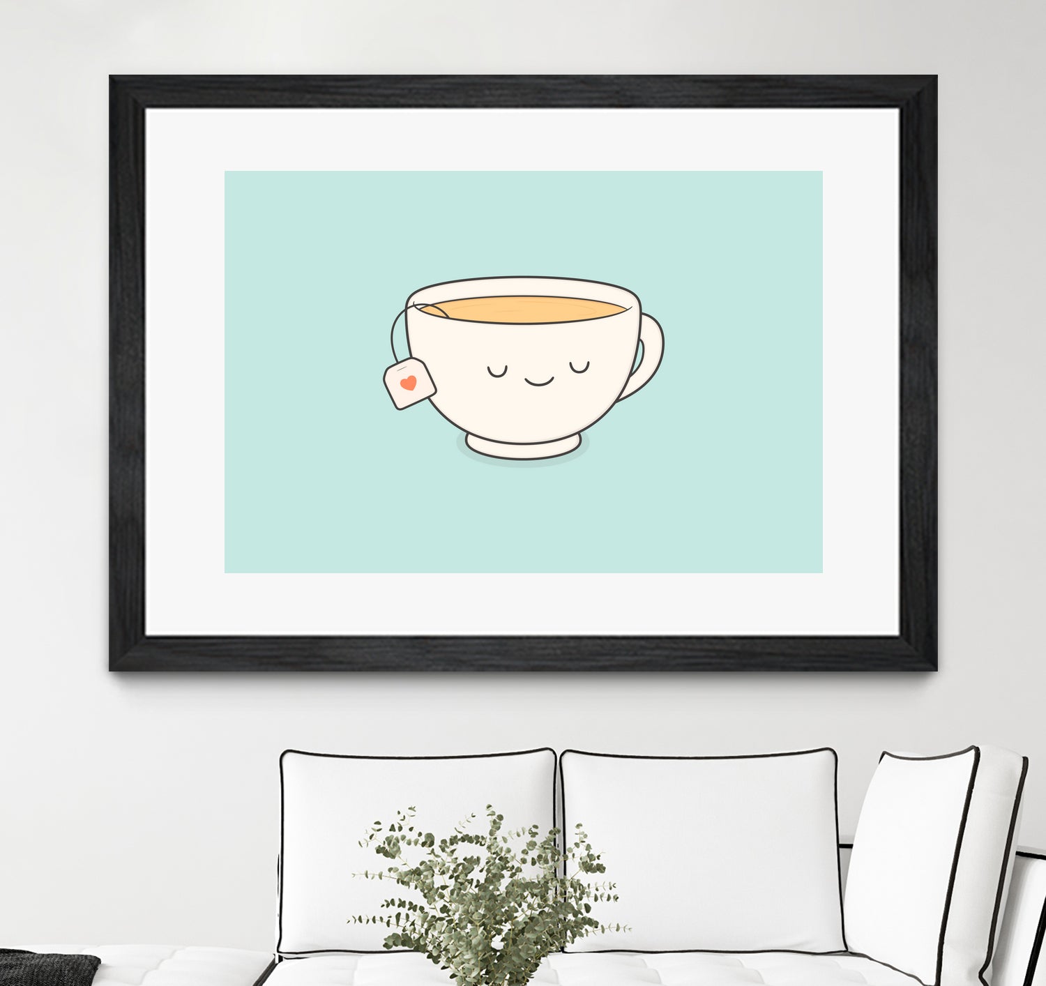 Teacup by Kim Vervuurt on GIANT ART - white digital drawing