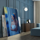 Starry Night Girl by Jonas Loose on GIANT ART - blue digital painting