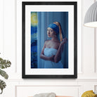 Starry Night Girl by Jonas Loose on GIANT ART - blue digital painting