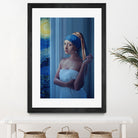 Starry Night Girl by Jonas Loose on GIANT ART - blue digital painting