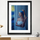 Starry Night Girl by Jonas Loose on GIANT ART - blue digital painting