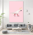 Rollerskating Cockatoo by Jonas Loose on GIANT ART - pink photo manipulation