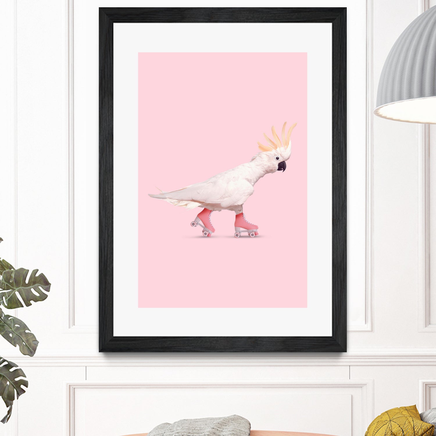 Rollerskating Cockatoo by Jonas Loose on GIANT ART - pink photo manipulation