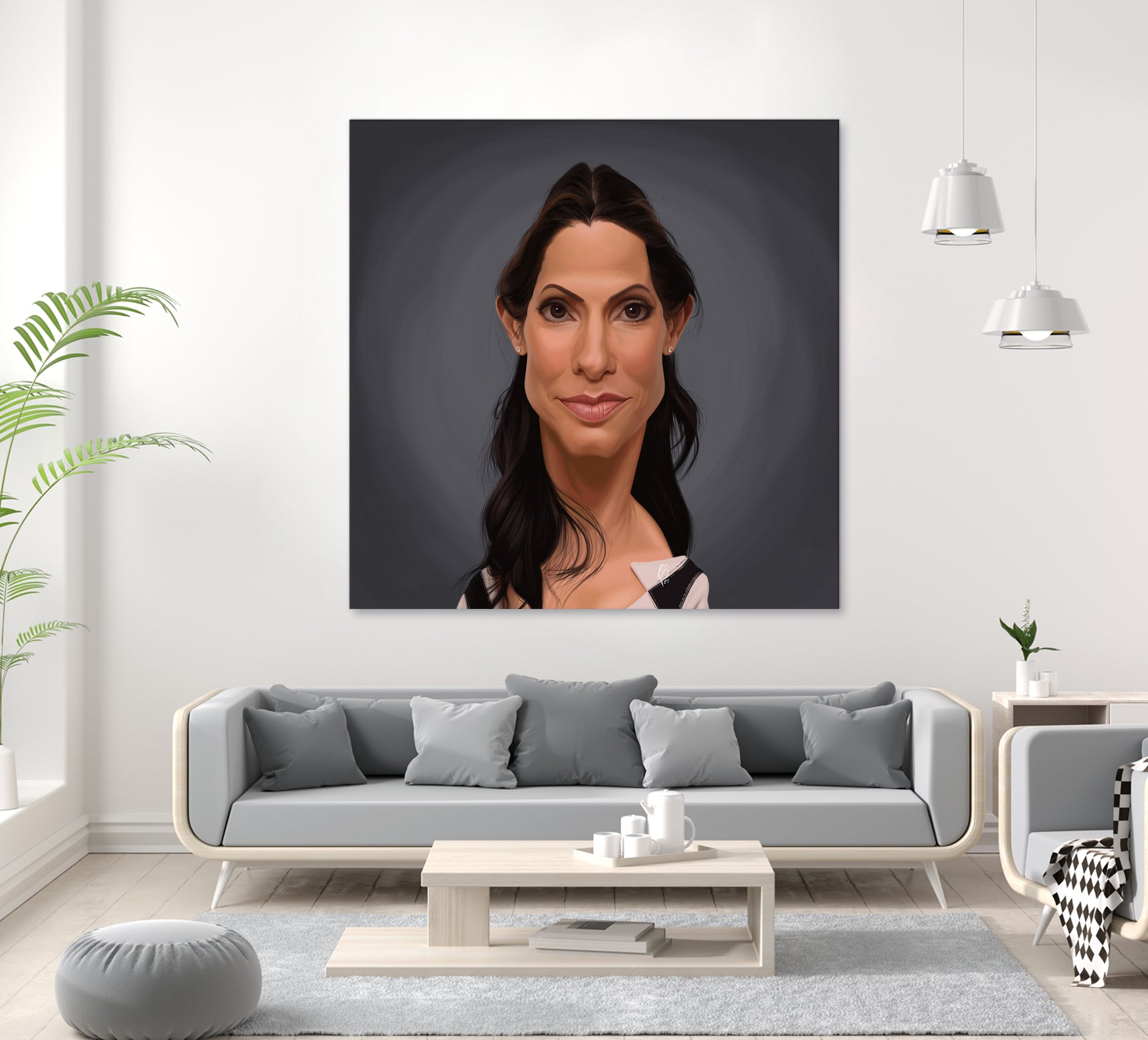 Sandra Bullock by Rob Snow on GIANT ART - orange digital painting