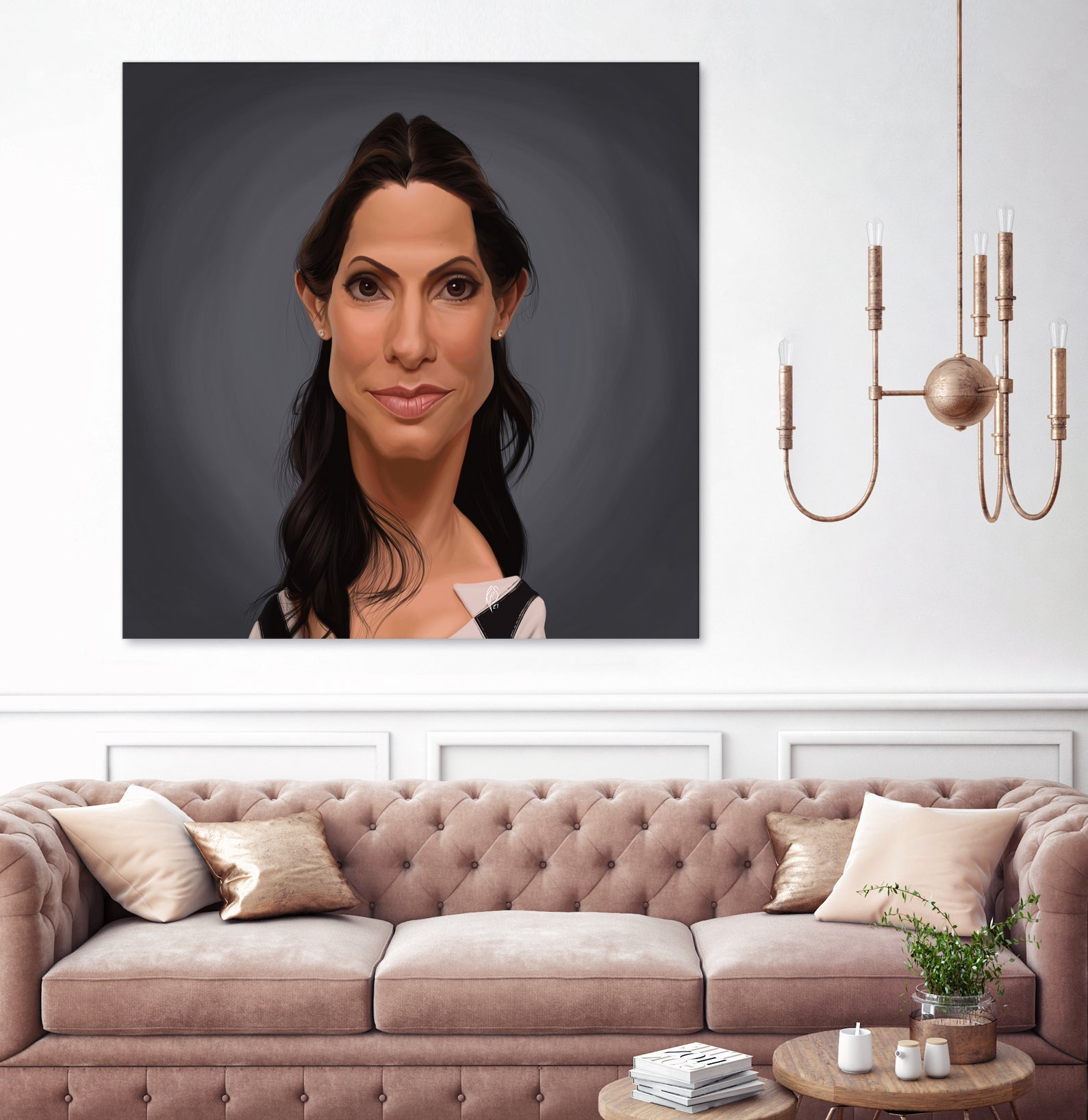 Sandra Bullock by Rob Snow on GIANT ART - orange digital painting