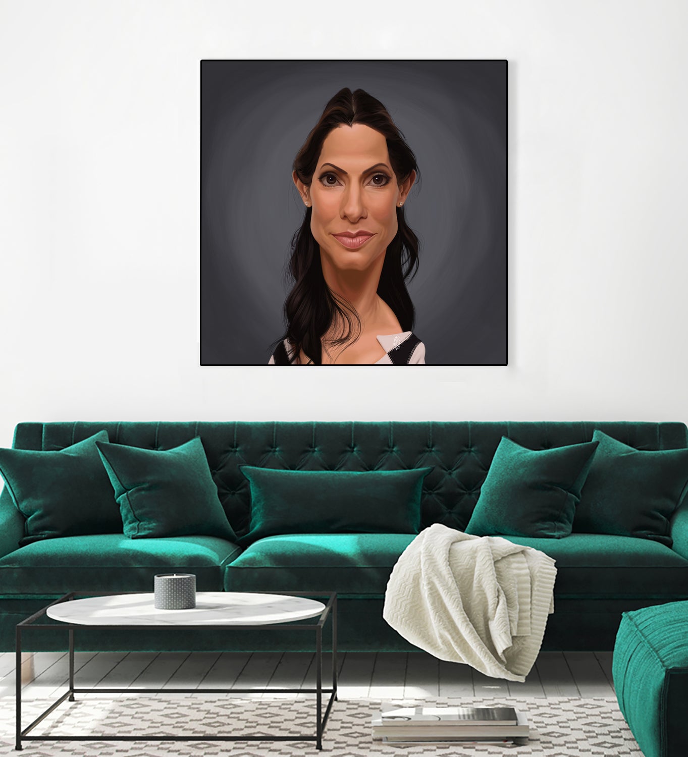 Sandra Bullock by Rob Snow on GIANT ART - orange digital painting