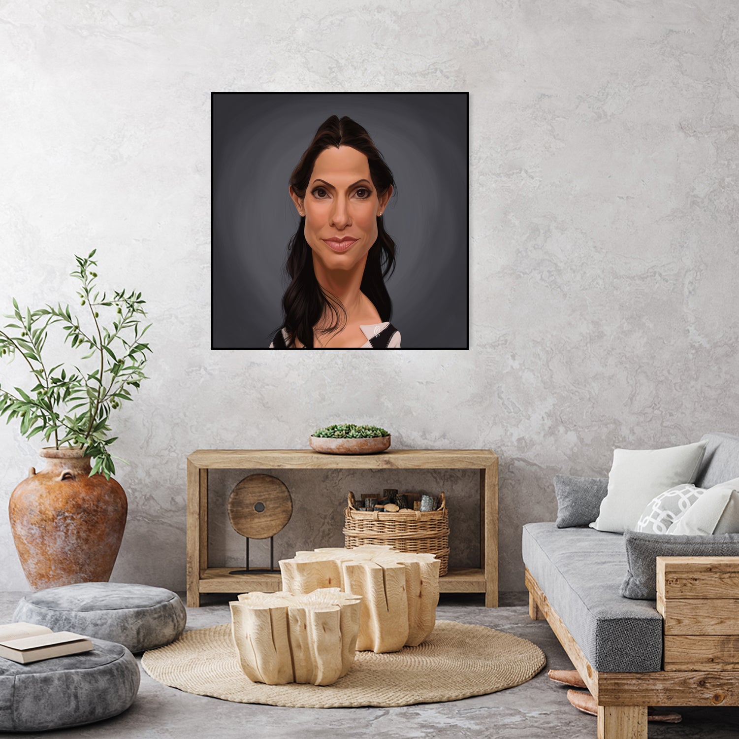 Sandra Bullock by Rob Snow on GIANT ART - orange digital painting