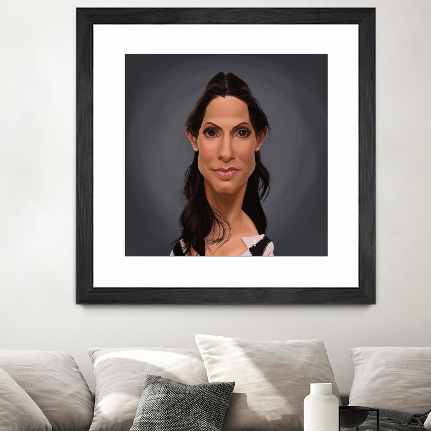 Sandra Bullock by Rob Snow on GIANT ART - orange digital painting