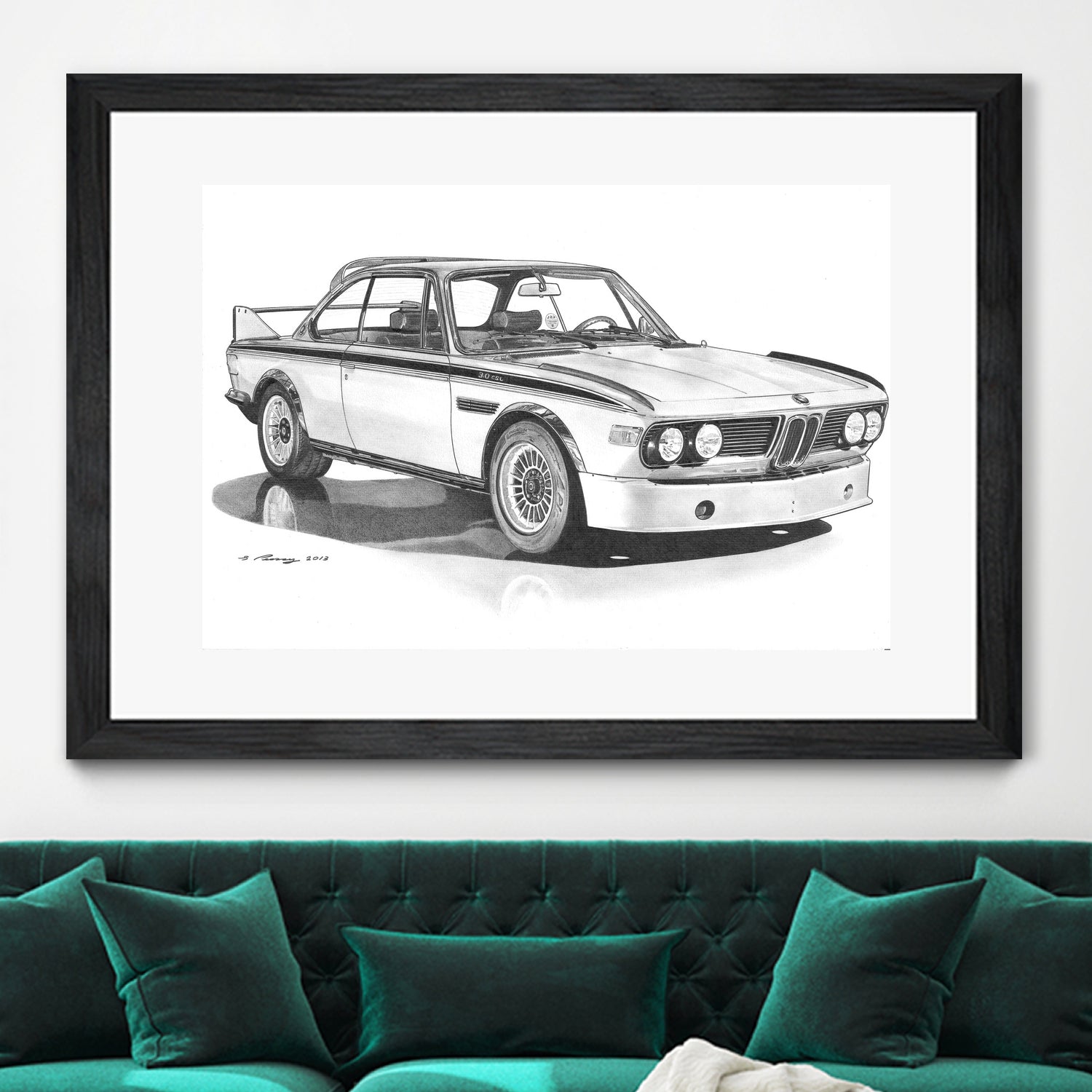 E9 3.0csl by steve pearcy on GIANT ART - black digital drawing