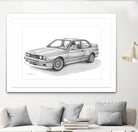 E30 M3 by steve pearcy on GIANT ART - black digital drawing