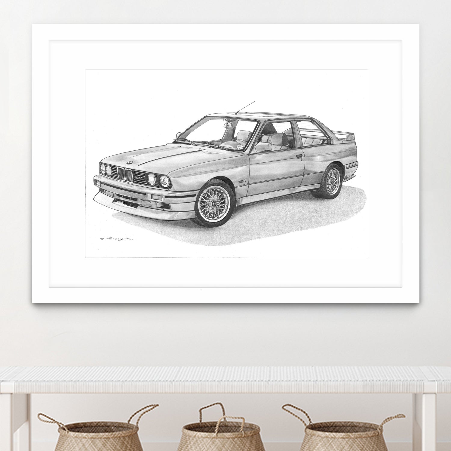 E30 M3 by steve pearcy on GIANT ART - black digital drawing