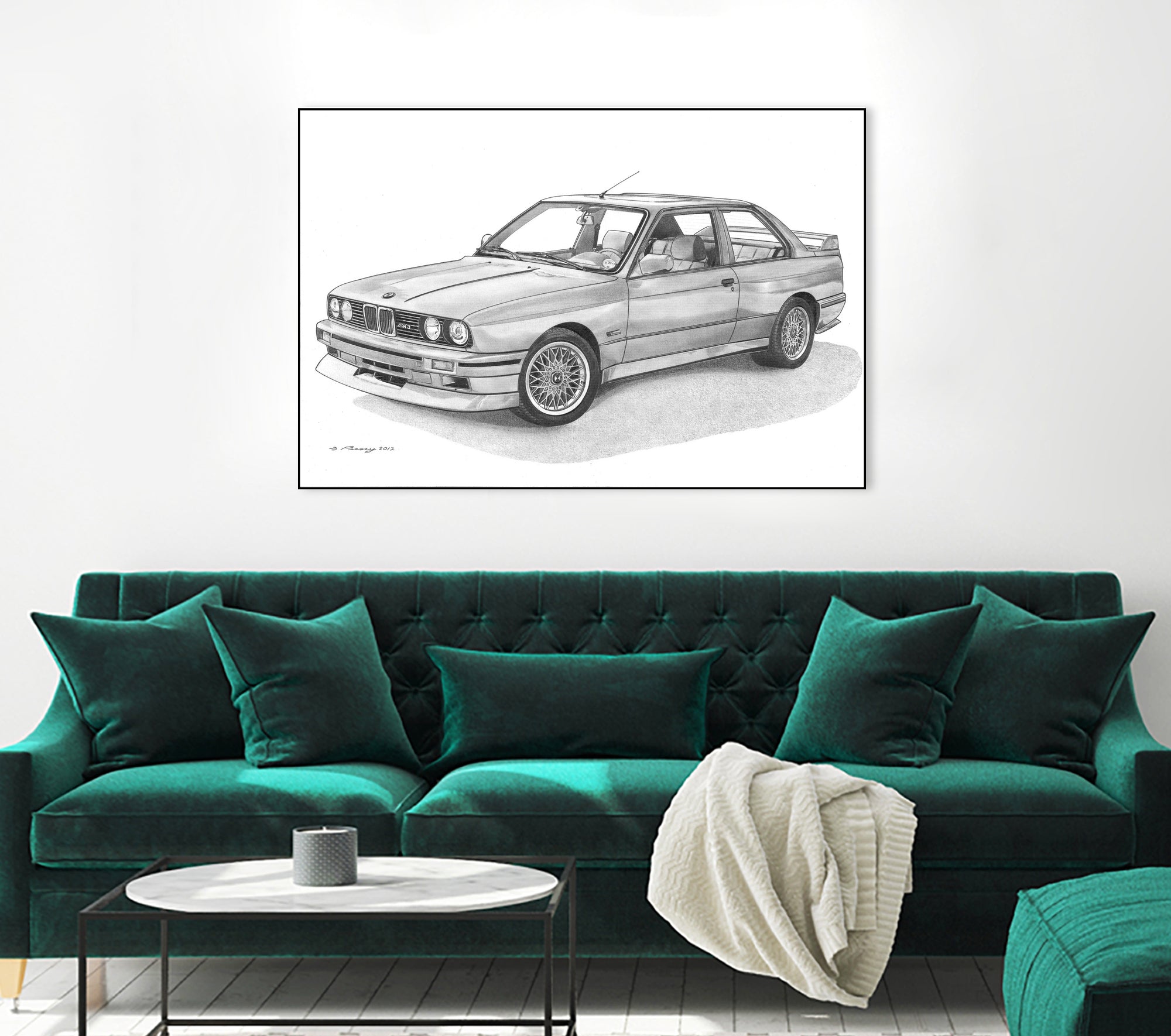 E30 M3 by steve pearcy on GIANT ART - black digital drawing