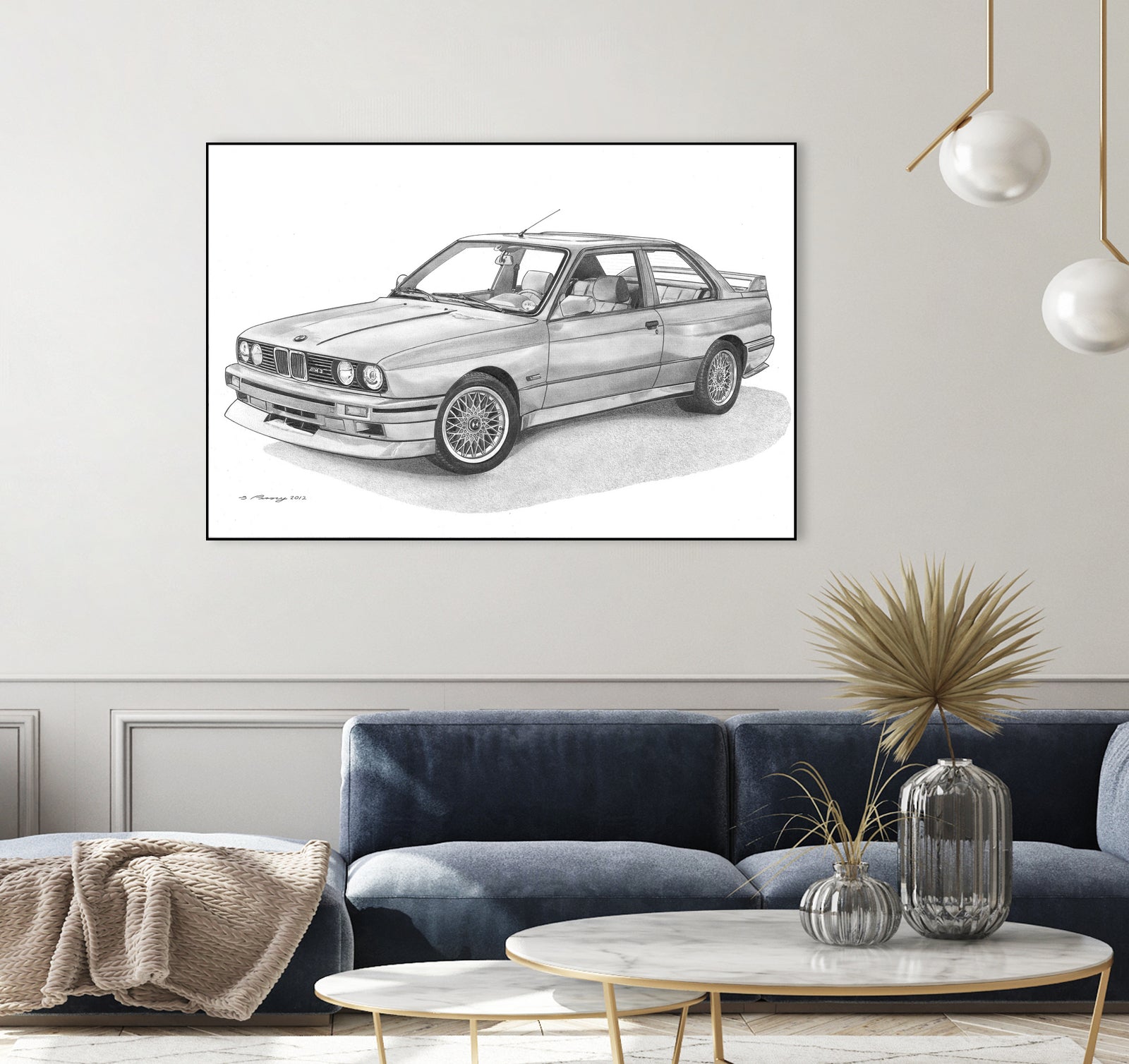 E30 M3 by steve pearcy on GIANT ART - black digital drawing