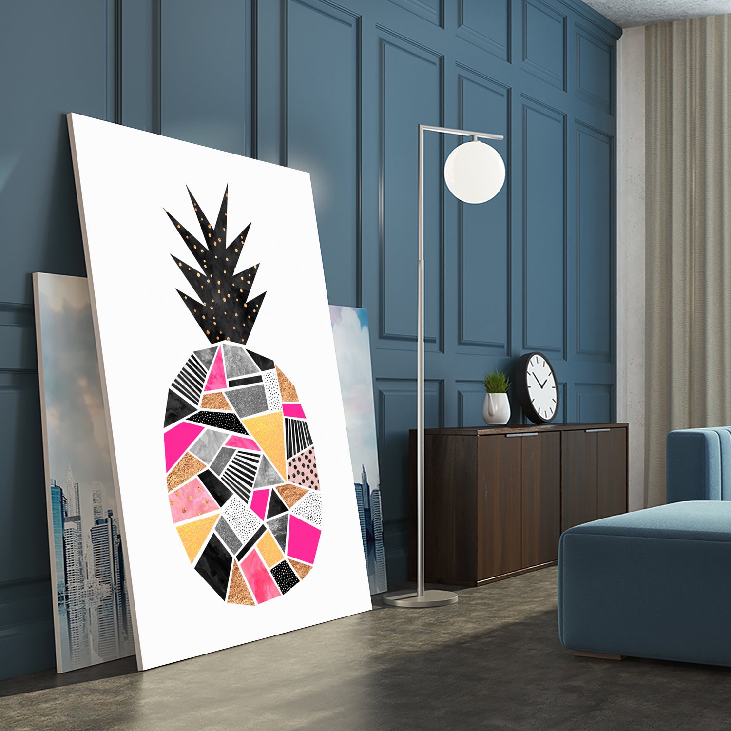 Pretty Pineapple by Elisabeth Fredriksson on GIANT ART - pink digital painting