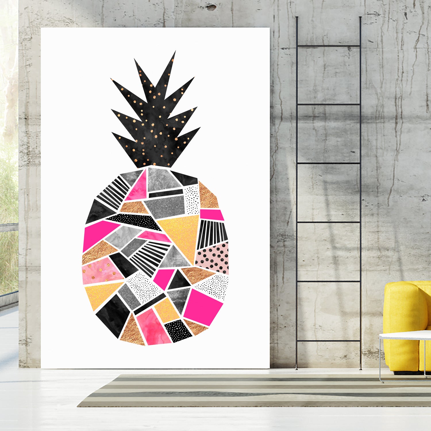 Pretty Pineapple by Elisabeth Fredriksson on GIANT ART - pink digital painting