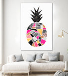 Pretty Pineapple by Elisabeth Fredriksson on GIANT ART - pink digital painting