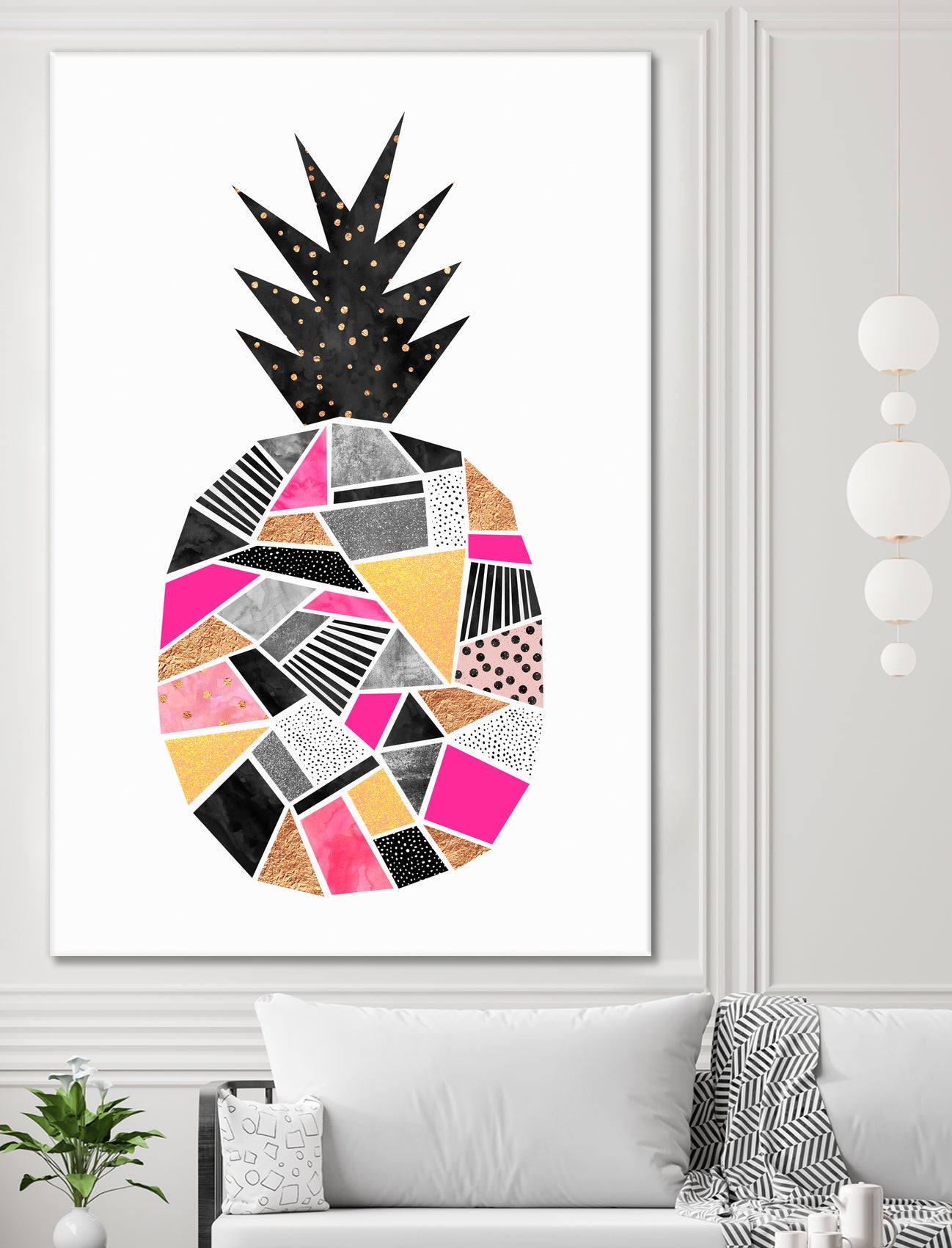 Pretty Pineapple by Elisabeth Fredriksson on GIANT ART - pink digital painting