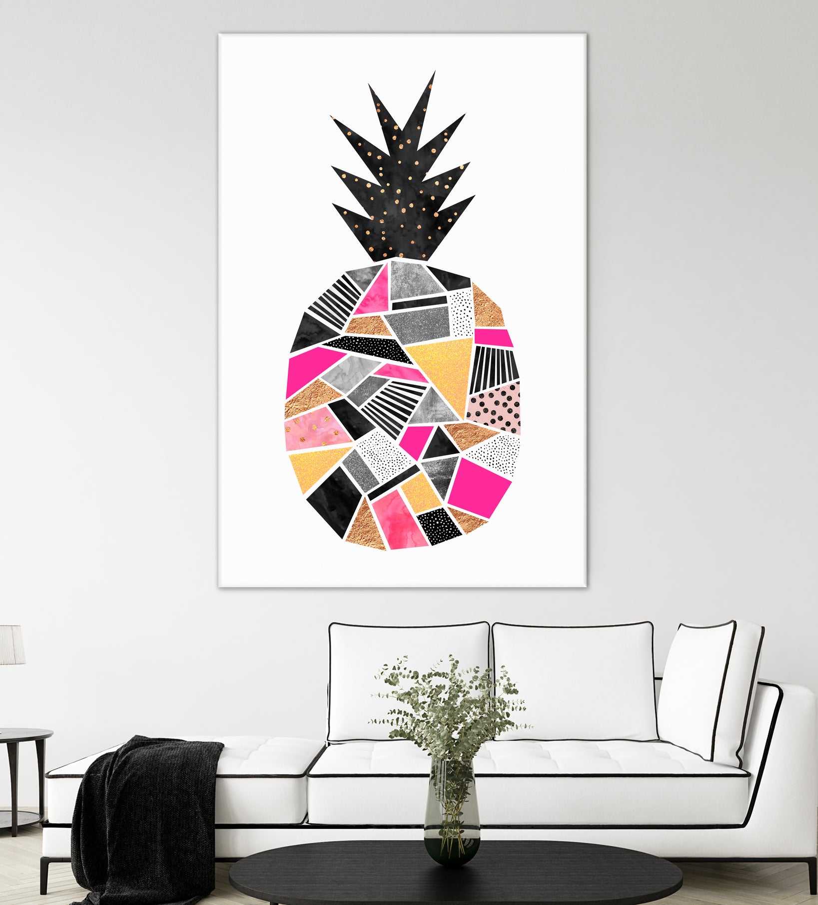 Pretty Pineapple by Elisabeth Fredriksson on GIANT ART - pink digital painting