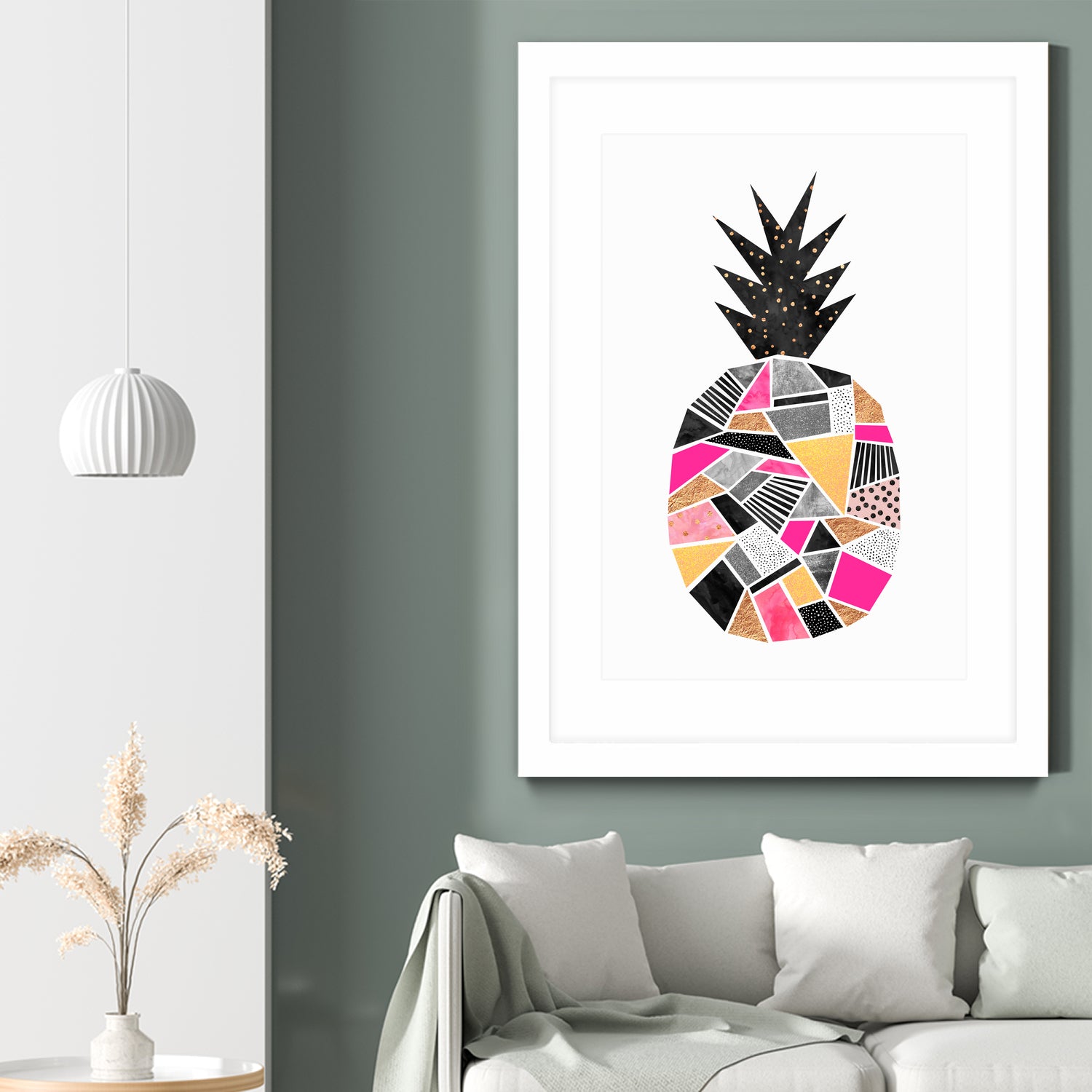 Pretty Pineapple by Elisabeth Fredriksson on GIANT ART - pink digital painting