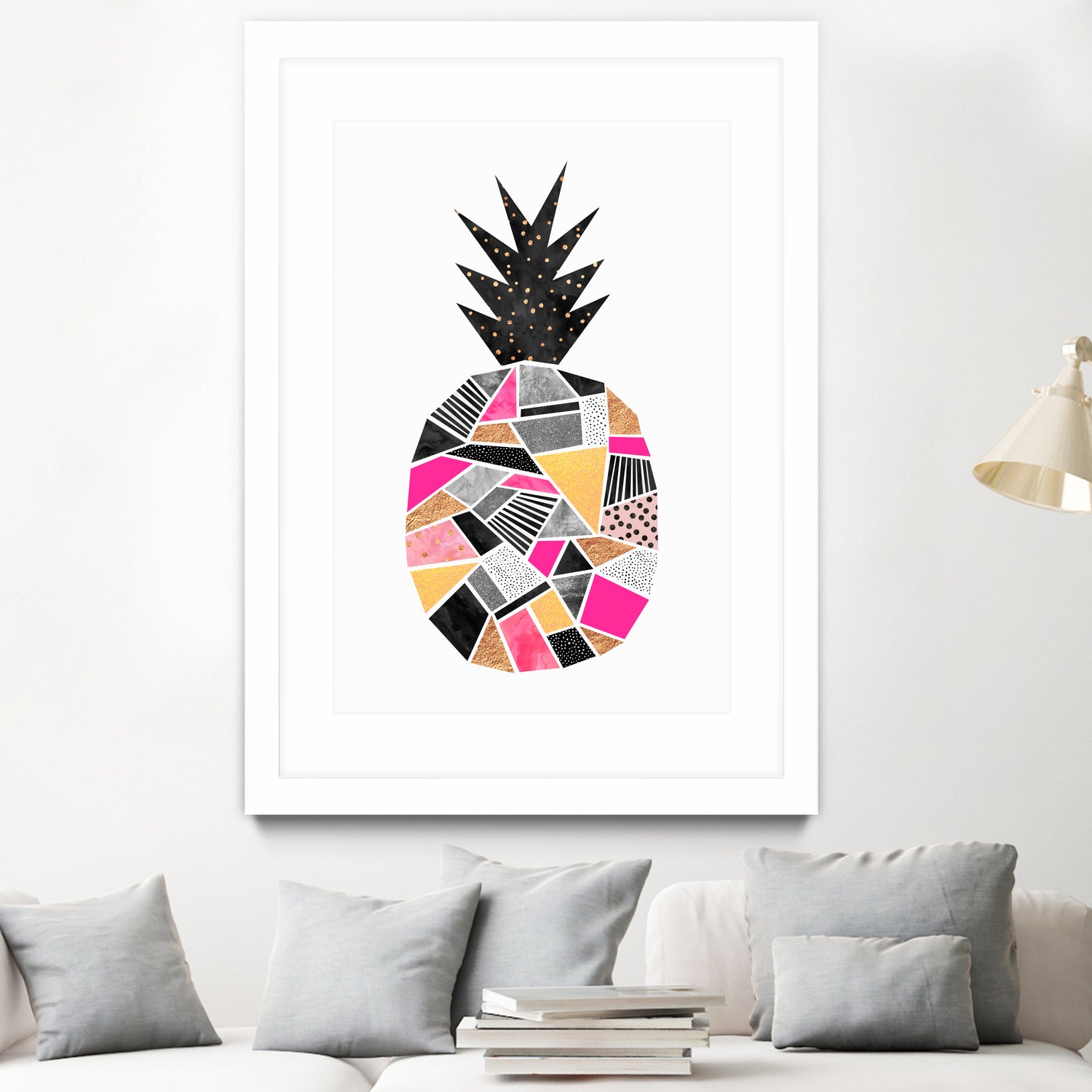 Pretty Pineapple by Elisabeth Fredriksson on GIANT ART - pink digital painting