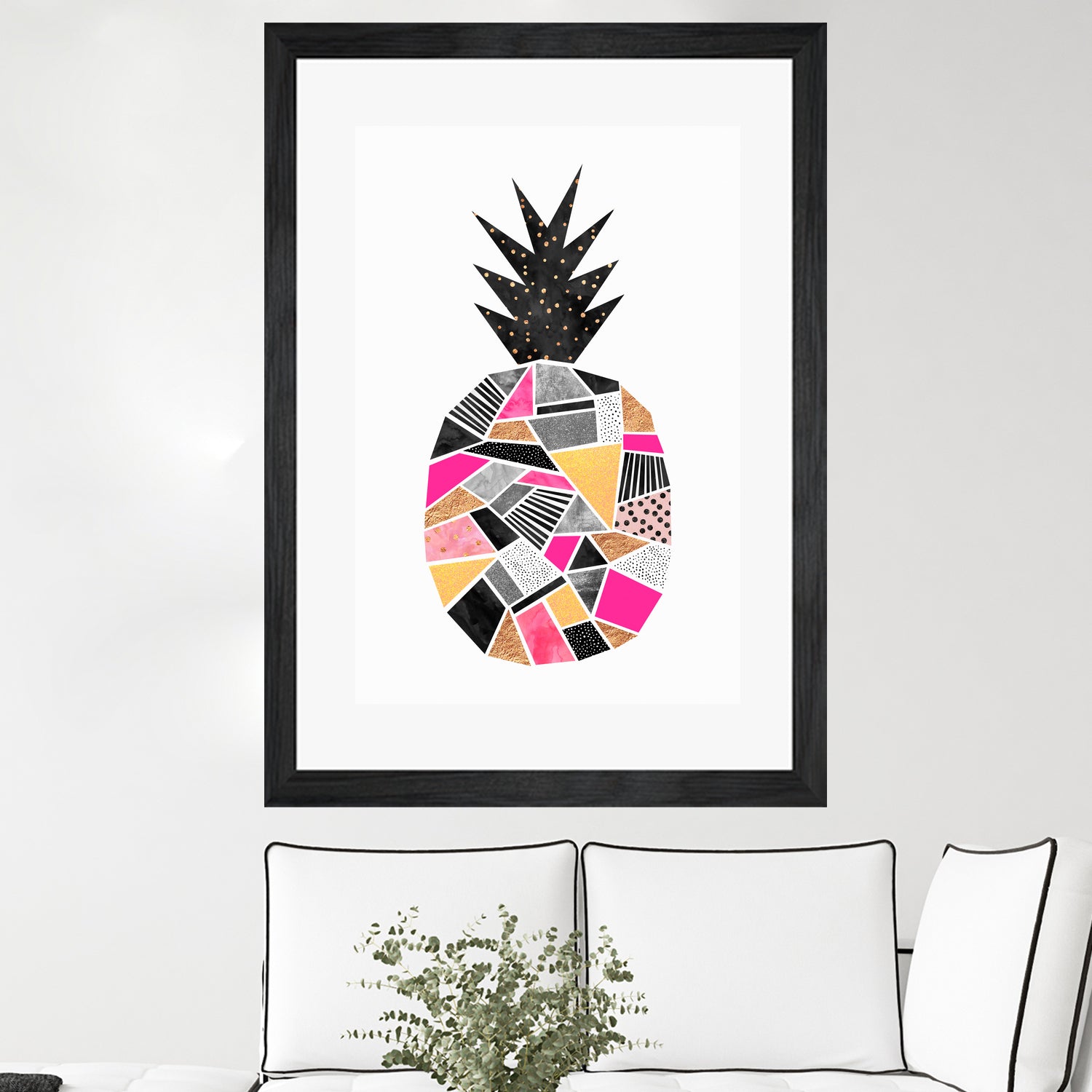 Pretty Pineapple by Elisabeth Fredriksson on GIANT ART - pink digital painting