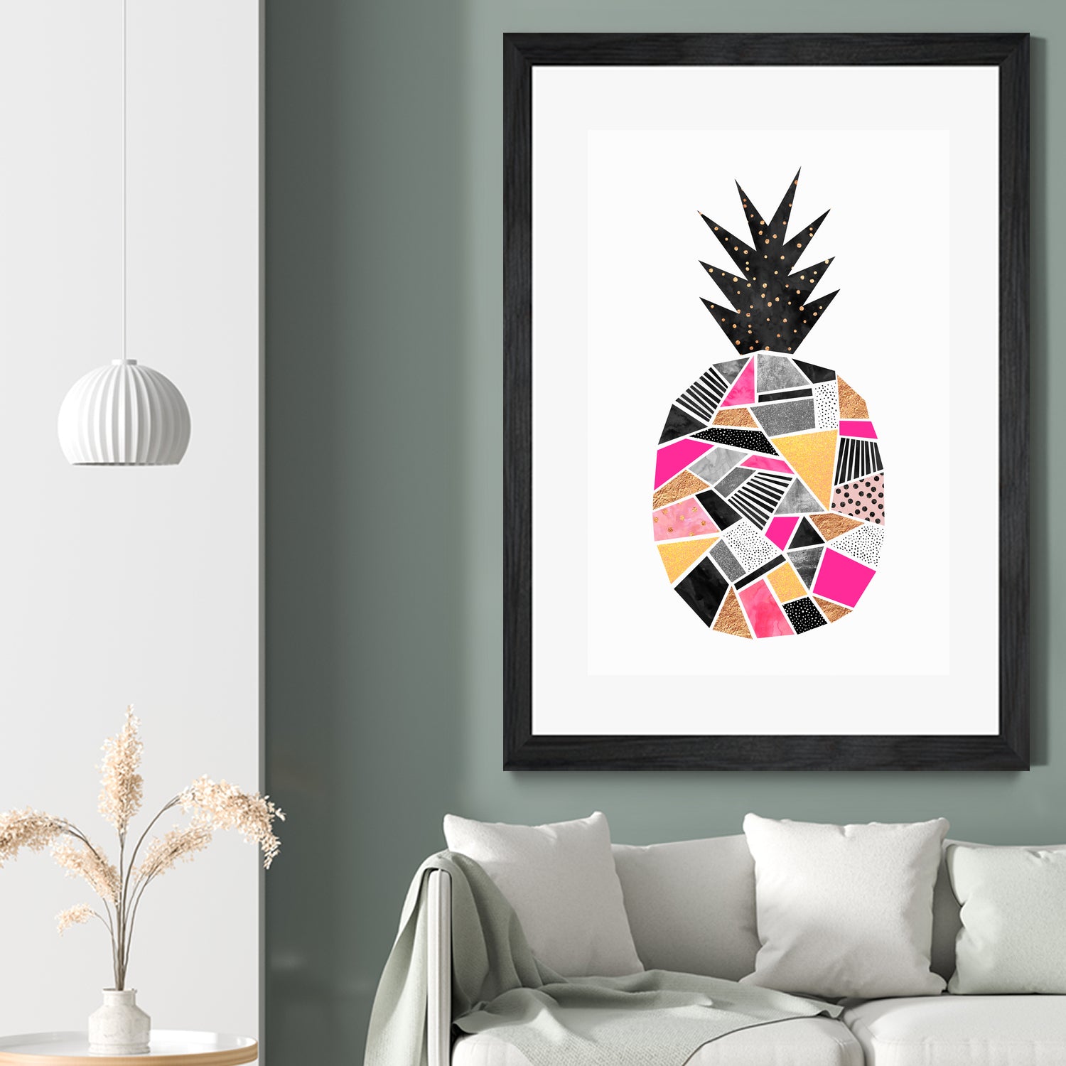 Pretty Pineapple by Elisabeth Fredriksson on GIANT ART - pink digital painting