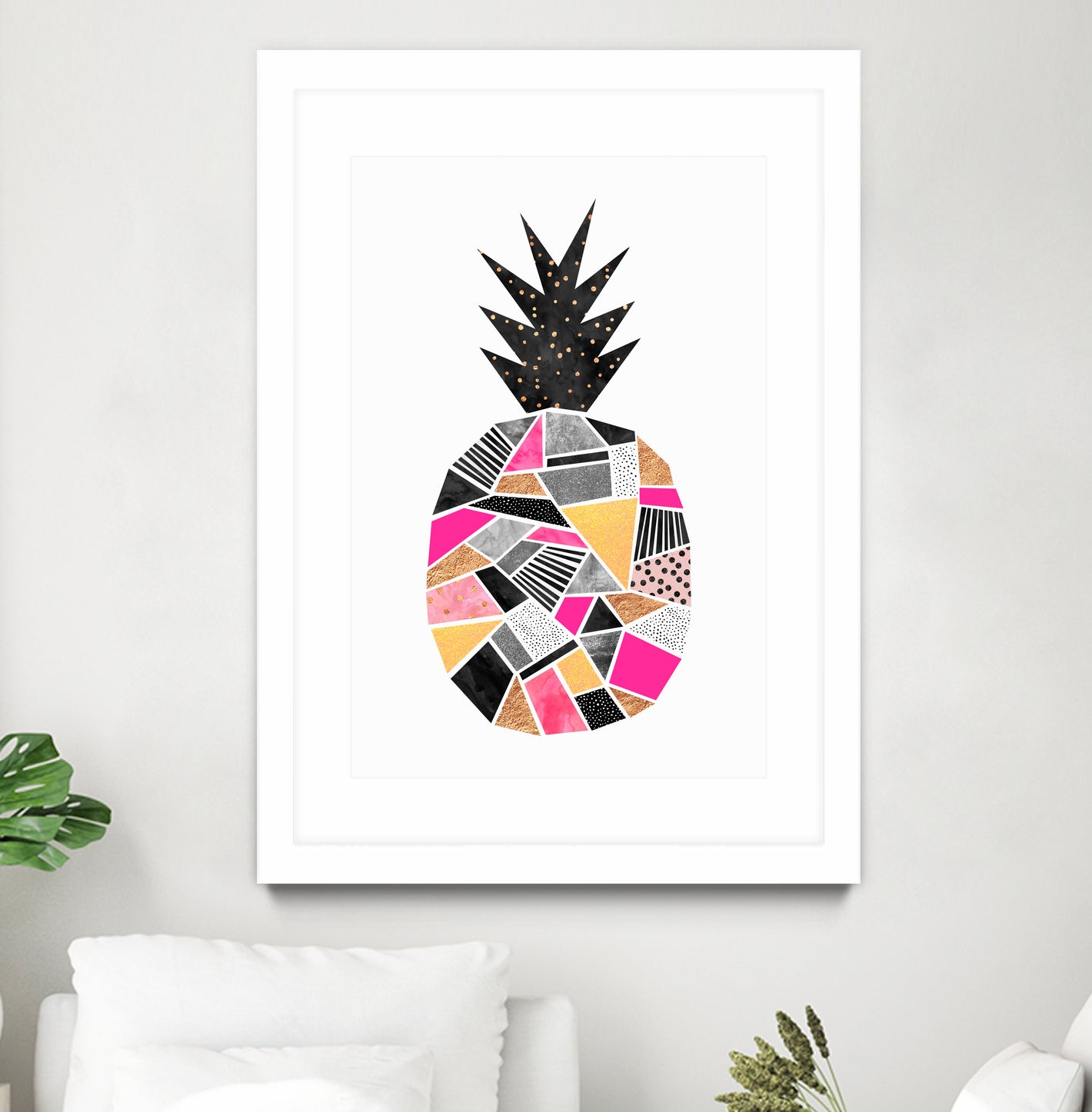 Pretty Pineapple by Elisabeth Fredriksson on GIANT ART - pink digital painting