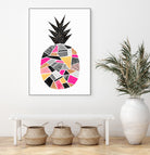 Pretty Pineapple by Elisabeth Fredriksson on GIANT ART - pink digital painting