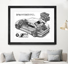 BMW M3 e36 CUTAWAY by steve pearcy on GIANT ART - white digital painting