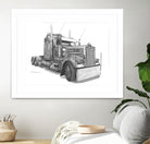 Redbubble Kenworth W900 by steve pearcy on GIANT ART - white digital painting