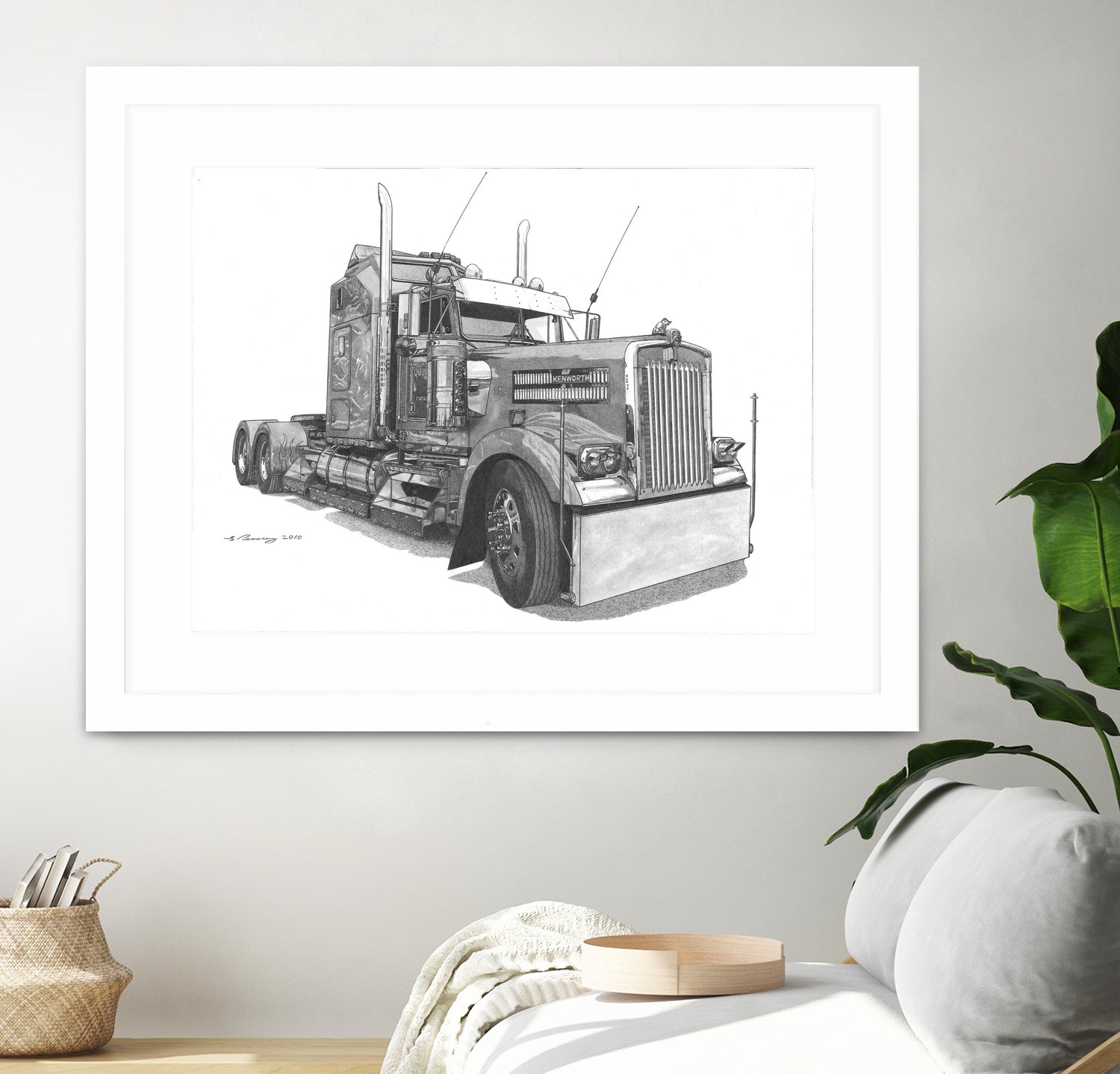 Redbubble Kenworth W900 by steve pearcy on GIANT ART - white digital painting