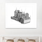 Redbubble Kenworth W900 by steve pearcy on GIANT ART - white digital painting