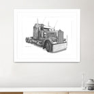 Redbubble Kenworth W900 by steve pearcy on GIANT ART - white digital painting