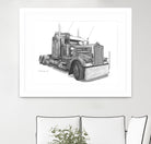 Redbubble Kenworth W900 by steve pearcy on GIANT ART - white digital painting