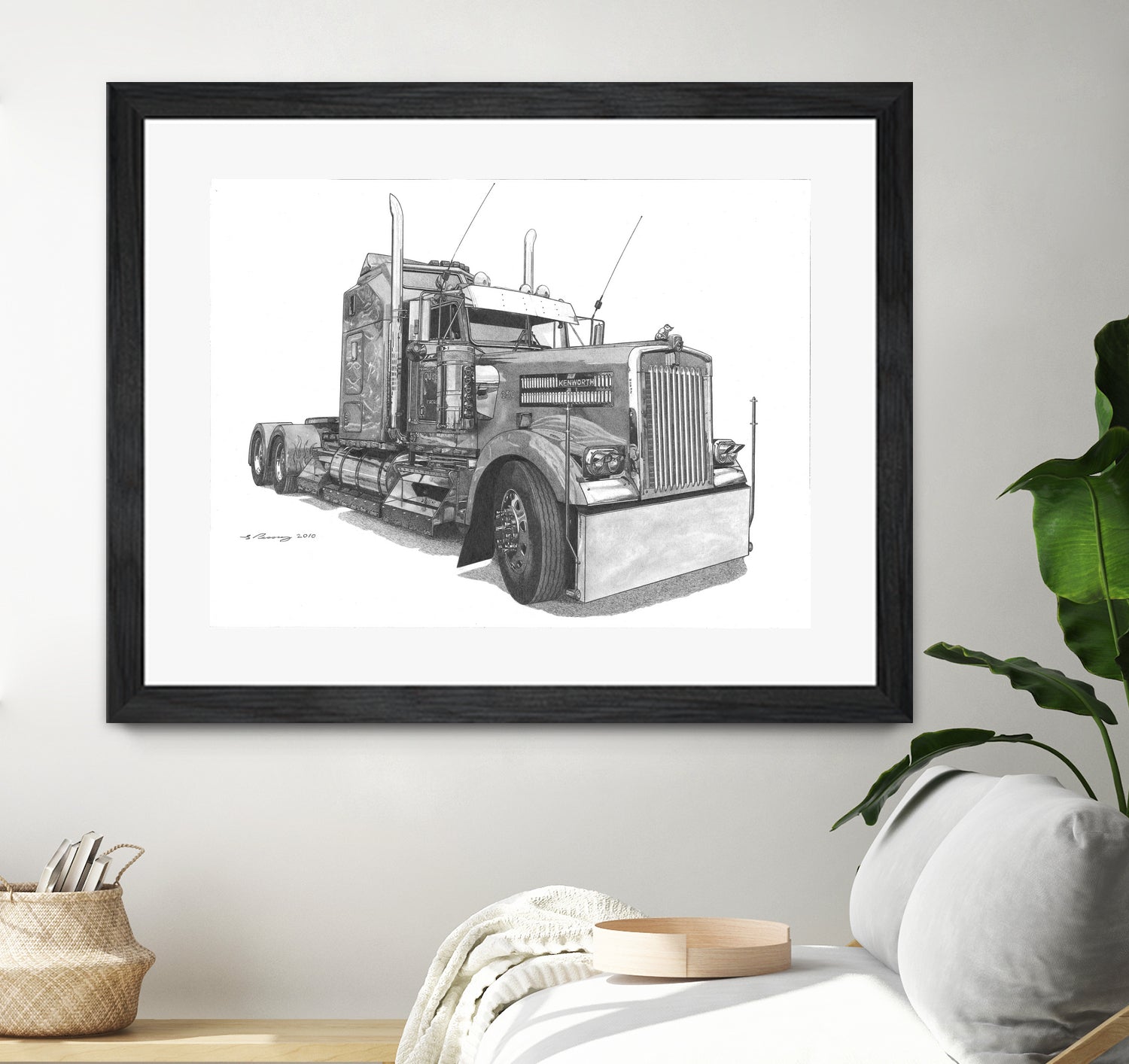 Redbubble Kenworth W900 by steve pearcy on GIANT ART - white digital painting