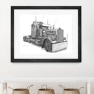 Redbubble Kenworth W900 by steve pearcy on GIANT ART - white digital painting