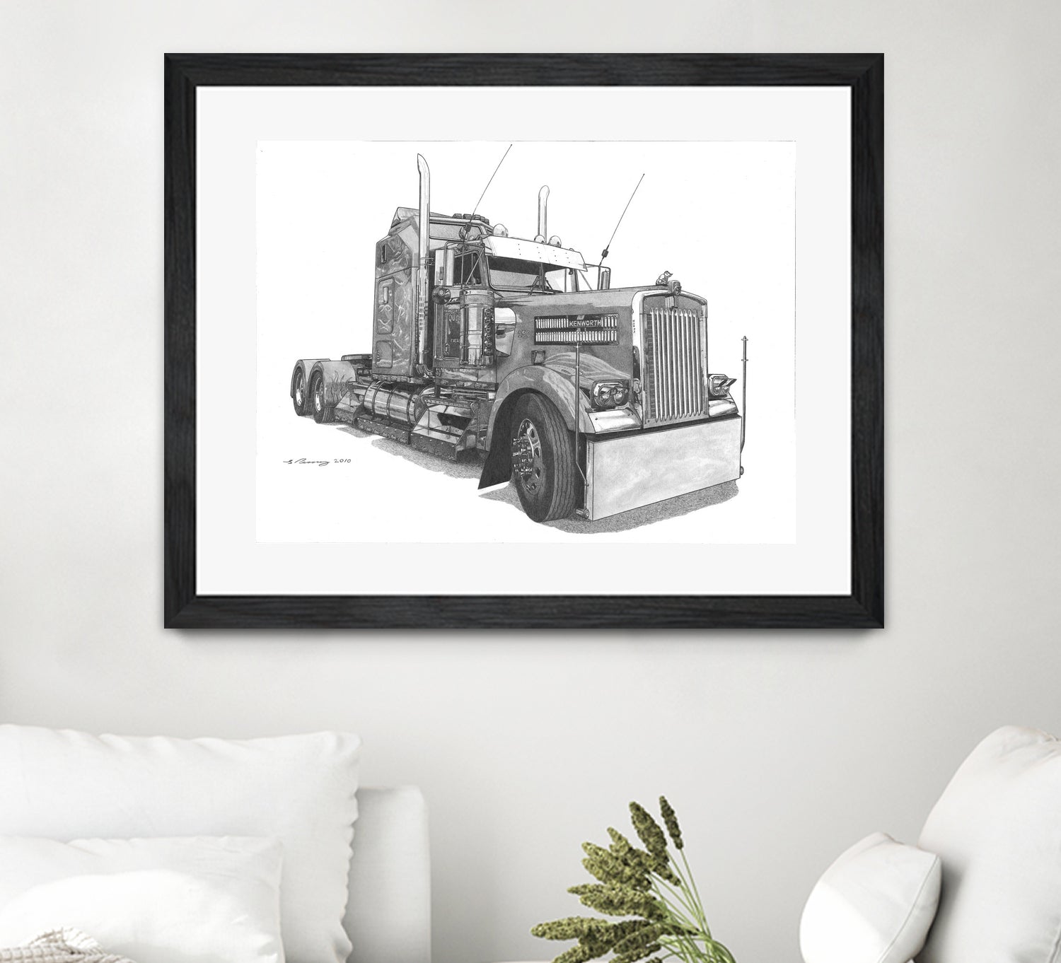 Redbubble Kenworth W900 by steve pearcy on GIANT ART - white digital painting