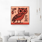 Athena's Owl by Scott Partridge on GIANT ART - red mixed media