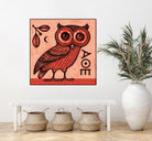 Athena's Owl by Scott Partridge on GIANT ART - red mixed media