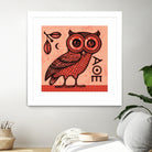 Athena's Owl by Scott Partridge on GIANT ART - red mixed media