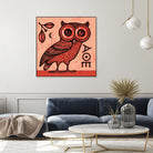 Athena's Owl by Scott Partridge on GIANT ART - red mixed media