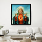 The Golden Girls Betty White Jesus Christ by Nguyet Nguyen Thi Bich on GIANT ART - white digital drawing