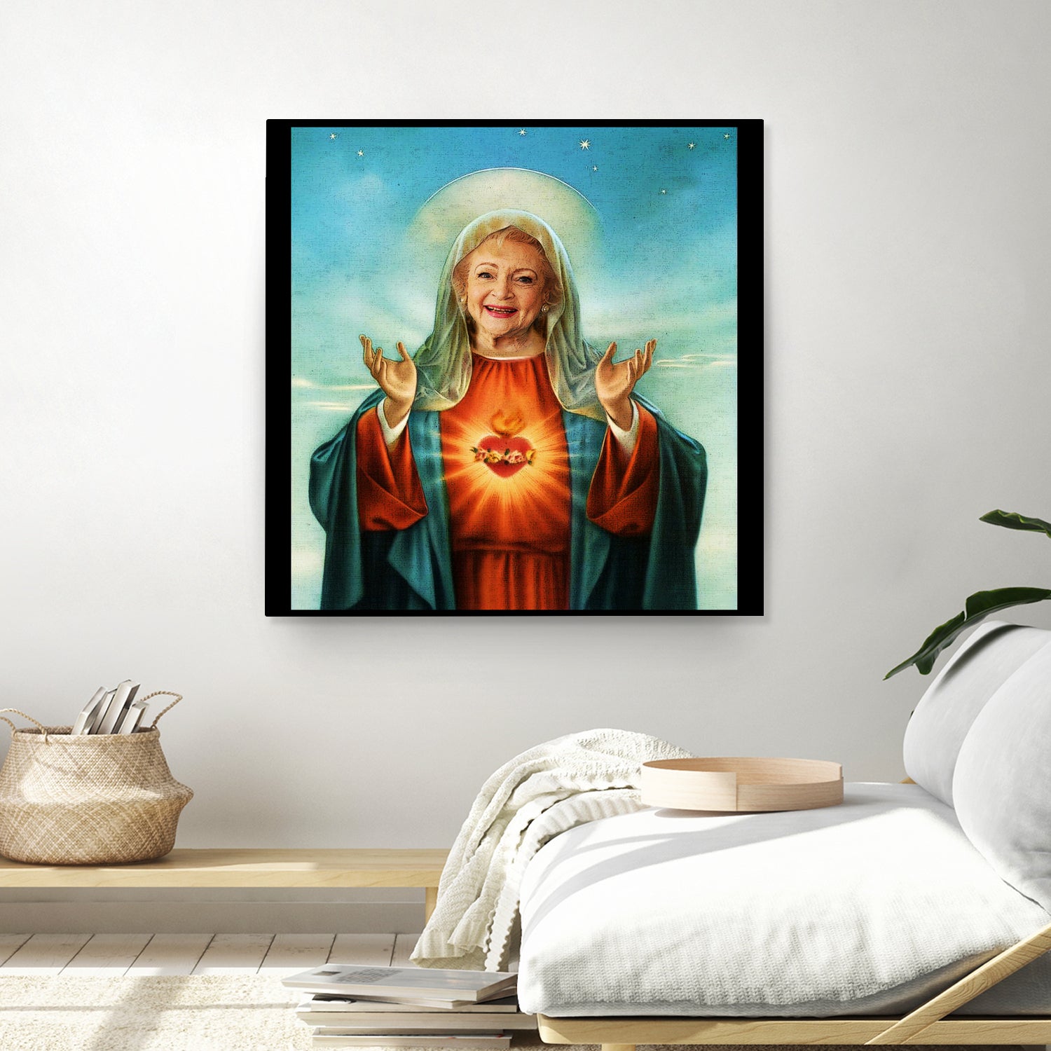 The Golden Girls Betty White Jesus Christ by Nguyet Nguyen Thi Bich on GIANT ART - white digital drawing