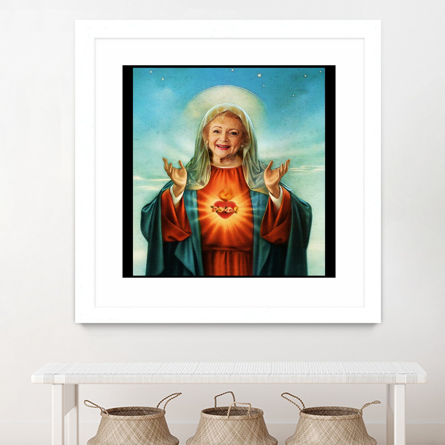 The Golden Girls Betty White Jesus Christ by Nguyet Nguyen Thi Bich on GIANT ART - white digital drawing