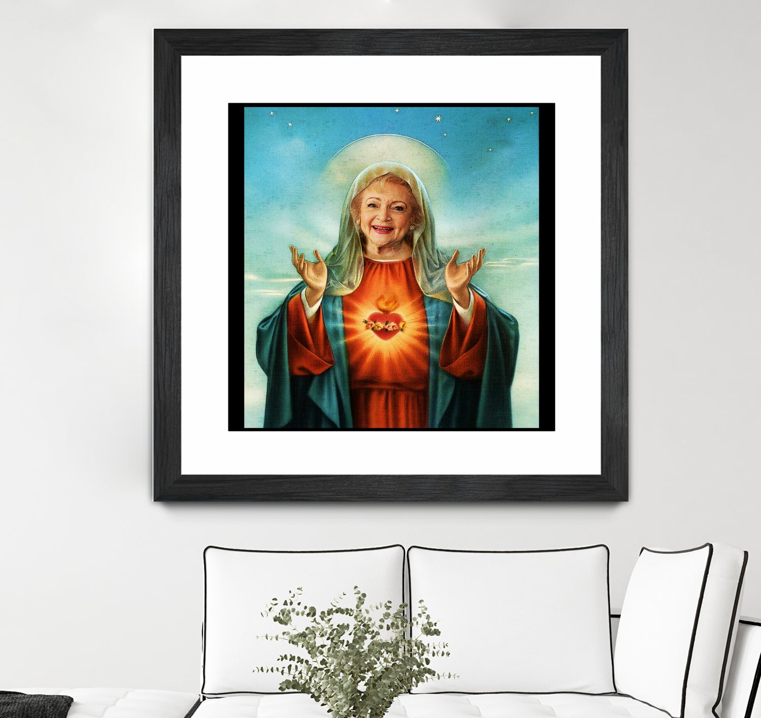 The Golden Girls Betty White Jesus Christ by Nguyet Nguyen Thi Bich on GIANT ART - white digital drawing