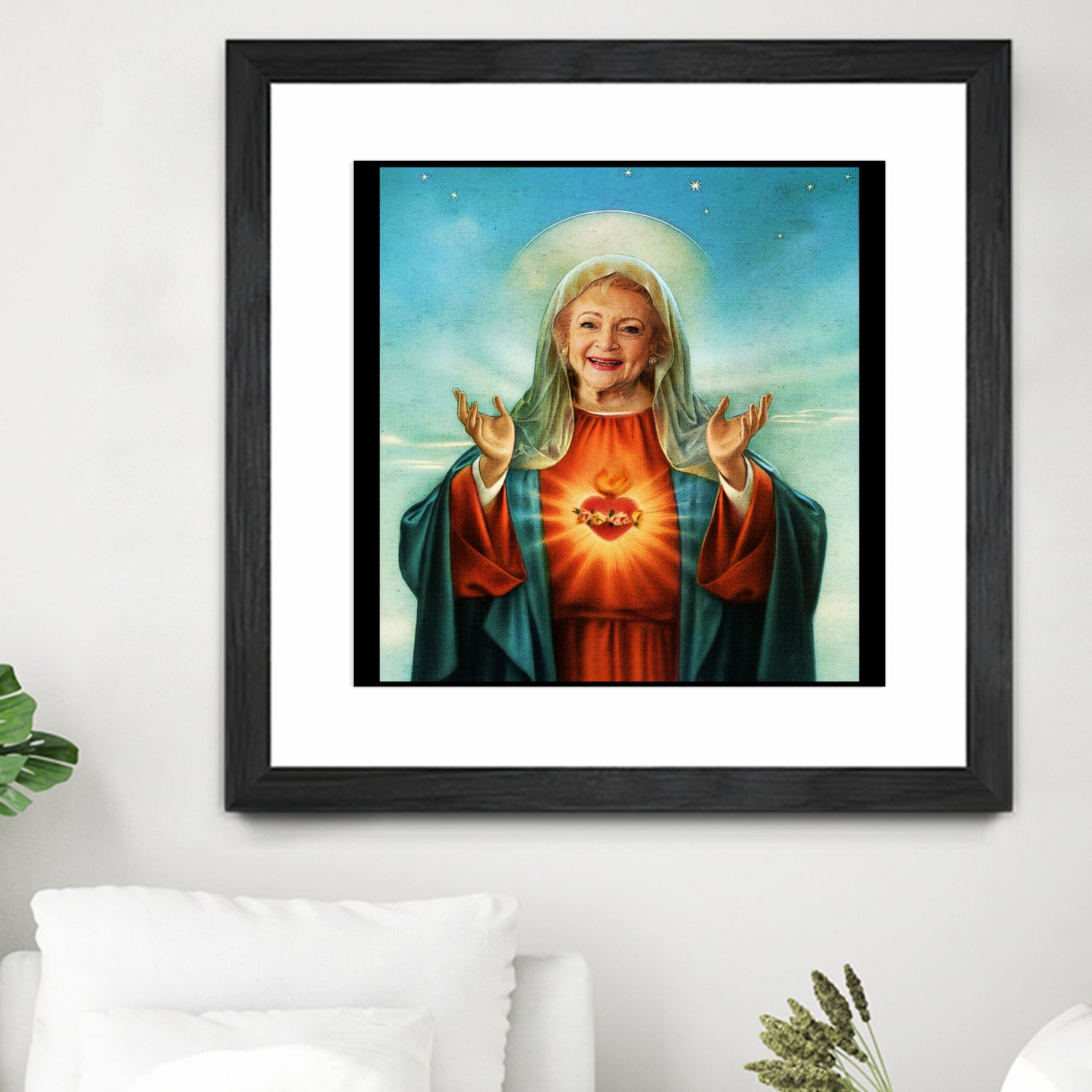 The Golden Girls Betty White Jesus Christ by Nguyet Nguyen Thi Bich on GIANT ART - white digital drawing