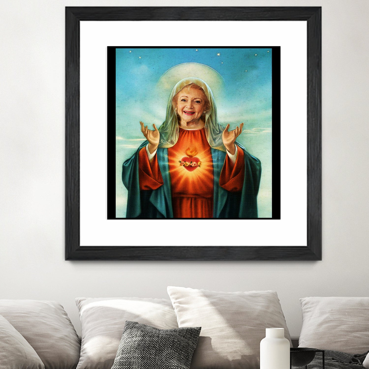 The Golden Girls Betty White Jesus Christ by Nguyet Nguyen Thi Bich on GIANT ART - white digital drawing