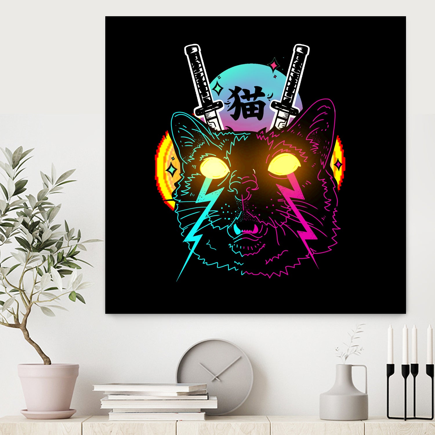 Cyber Cat by Tri Haryadi on GIANT ART - black digital drawing