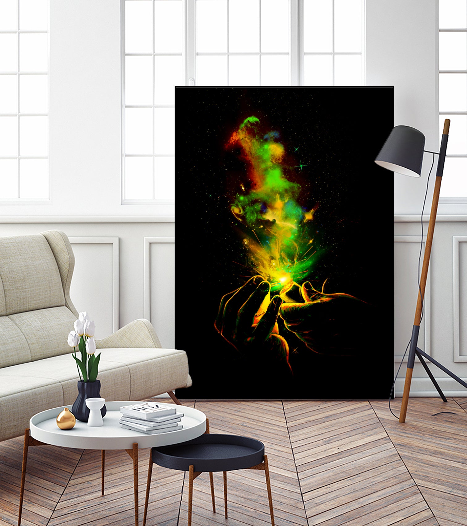 Light It Up by Francis Mi Oza on GIANT ART - green digital drawing