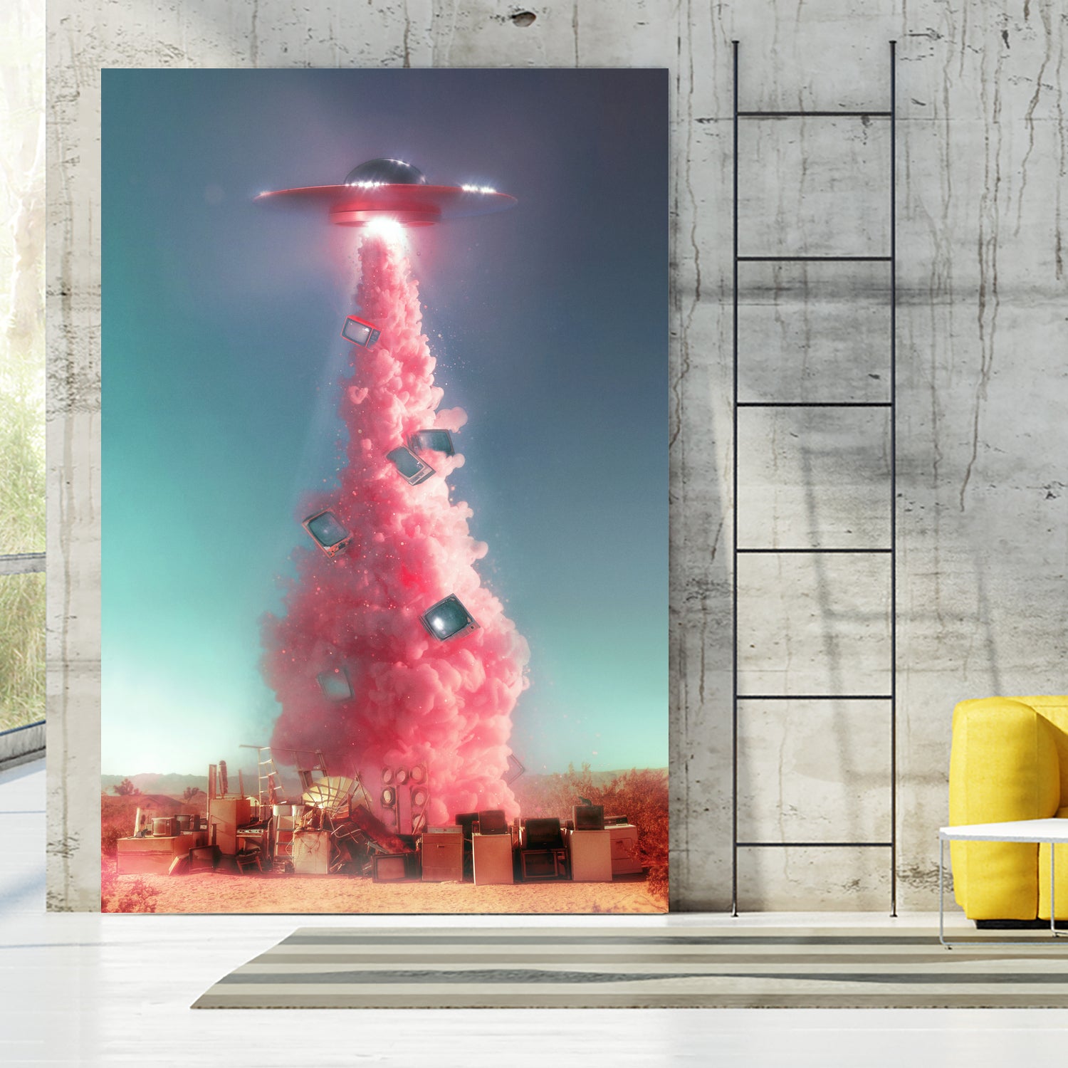 Extraterrestrial Espionage by Jonas Loose on GIANT ART - pink photo manipulation